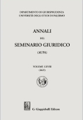 Immagine 0 di Annali Del Seminario Giuridico Vol.68