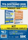 Immagine 0 di Tfa Sostegno - Scuola Secondaria - Kit 2v Manuale + Quiz Ufficiali