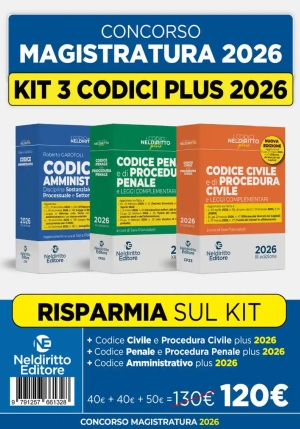 Kit Codice Plus 2026 3vol. Magistratura fronte