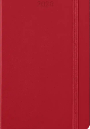 12m Weekly Notebook Large Sapphire Red Hard Cover fronte