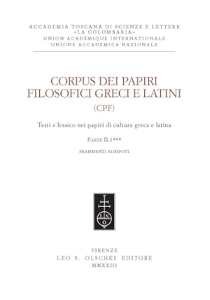 Corpus Dei Papiri Filosofici G fronte