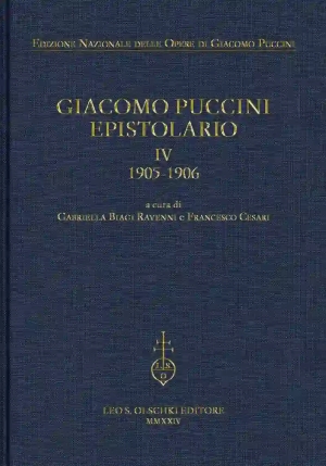 Giacomo Puccini Epistolario Iv fronte