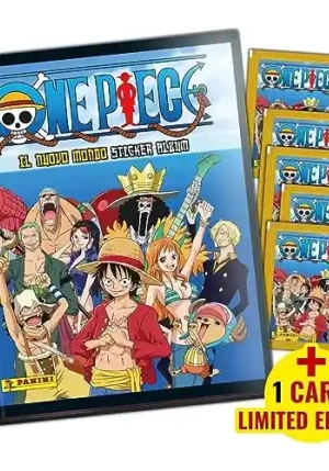 One Piece. Sticker & Trading Card. Con Card Limited Edition fronte