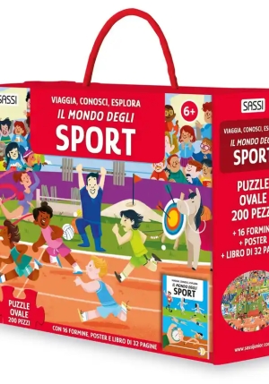 Mondo Degli Sport. Viaggia, Conosci, Esplora. Ediz. A Colori. Con 16 Formine. Con Puzzle Ovale. Con fronte