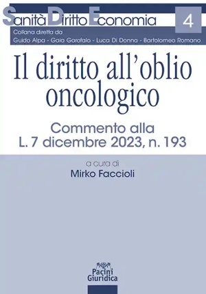 Diritto All'oblio Oncologico fronte