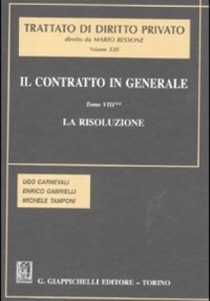 Contratto In Generale Tomo 8 Risoluzione fronte