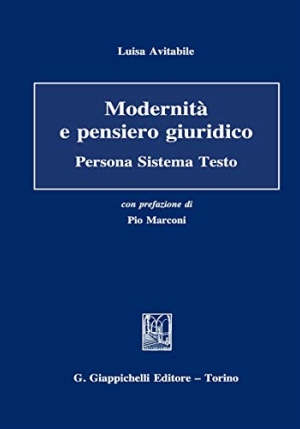 Modernita' E Pensiero Giuridic fronte