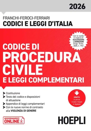 Codice Proc.civile 2026 Leggi Compl. fronte