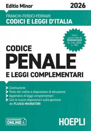 Codice Penale Minor 2026 Leggi Compl. fronte