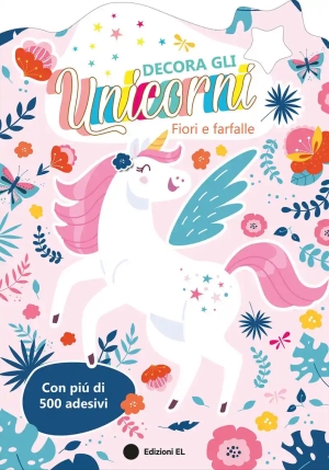 Decora Gli Unicorni - Fiori E Farfalle fronte