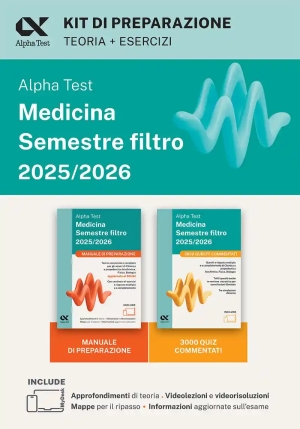 Alpha Test Medicina. Semestre Filtro. Kit Di Prep. fronte
