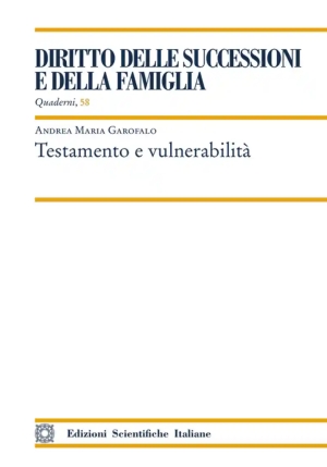 Testamento Vulnerabilita' fronte