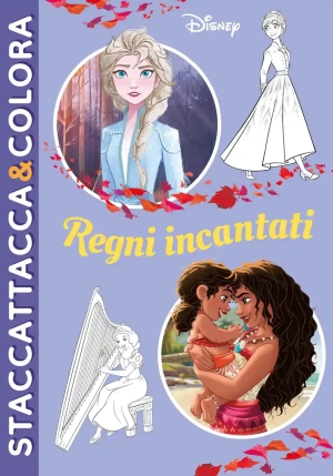 Regni Incantati. Disney. Staccattacca&colora. Con Adesivi. Ediz. A Colori fronte