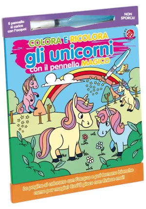 Colora E Ricolora Gli Unicorni. Ediz. Illustrata fronte