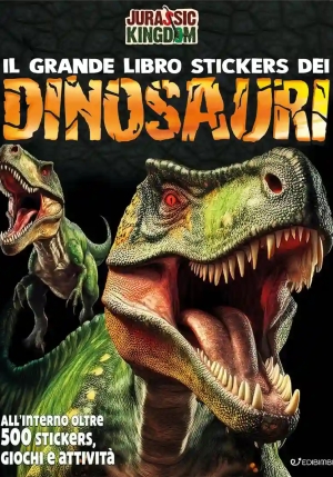 Jurassic Kingdom8 Grande Libro Stickers fronte