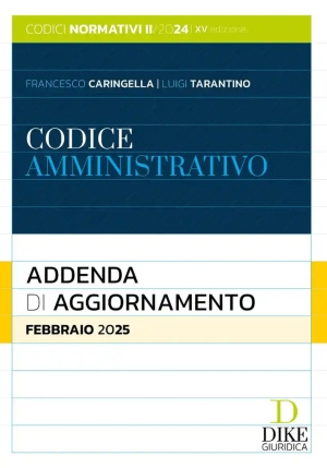 Addenda Codice Amministrativo 2025 fronte