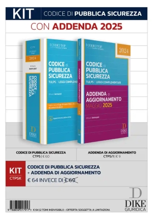 Kit Codice Pubblica Sicurezza 2025 2vol. fronte