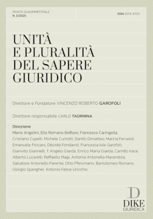 Unita' Pluralita' Sapere Giuridico fronte