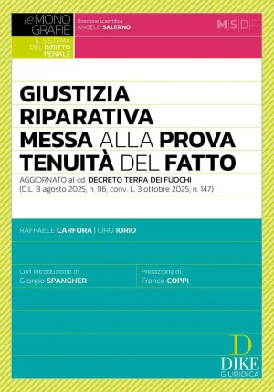 Giustizia Riparativa Messa Prova Tenuita fronte