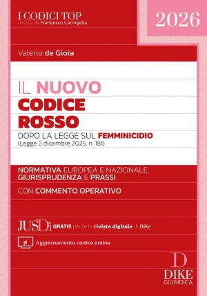 Nuovo Codice Rosso Dopo Legge Femminic. fronte