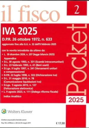 Iva 2025 Fisco Pocket 2 fronte