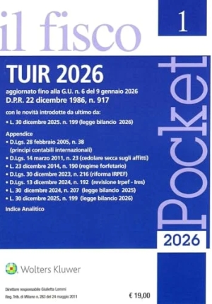 Tuir 2026 - Pocket 1 fronte