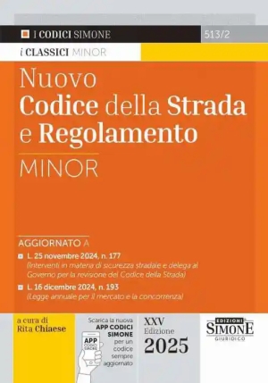 Nuovo Codice Strada E Regolam.25ed.2025 fronte