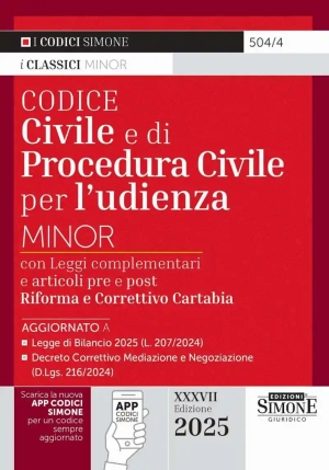 Codice Civile E Proc.civile Minor 38ed. fronte