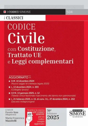 Codice Civile 2025 50ed. Leggi Compl. fronte