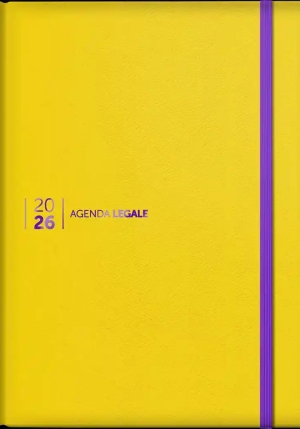 Agenda Legale 2026 Leather Gialla fronte