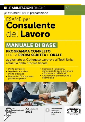 Esame Consulente Del Lavoro Manuale 20ed fronte