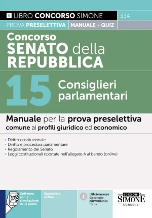 15 Consiglieri Parlamentari Senato 2025 fronte