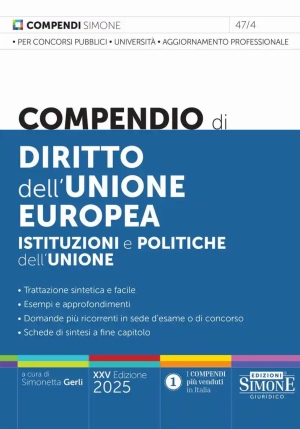 Compendio Diritto Unione Europea 25ed. fronte