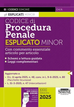 Codice Procedura Penale Espl.minor 2025 fronte