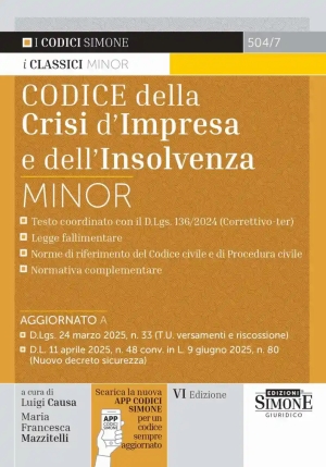 Codice Crisi Impresa E Insolvenza Minor fronte