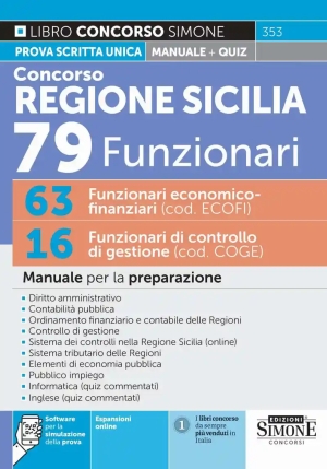 Concorso 79 Funzionari Sicilia fronte