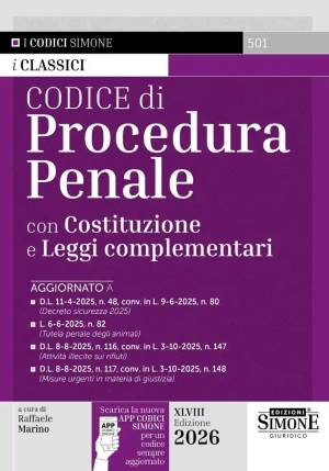 Codice Procedura Penale Compl.2026 48ed. fronte