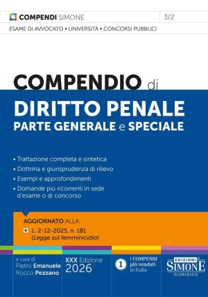Compendio Diritto Penale P.gen.30ed. fronte
