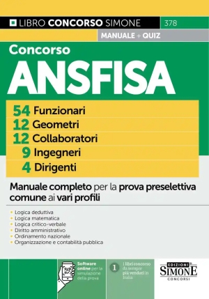 Concorso Ansfisa Preselettiva Vari Profi fronte