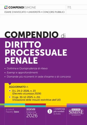 Compendio Diritto Processuale Penale 38e fronte