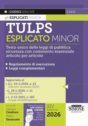 Tulps Esplicato Minor 14ed.2026 fronte