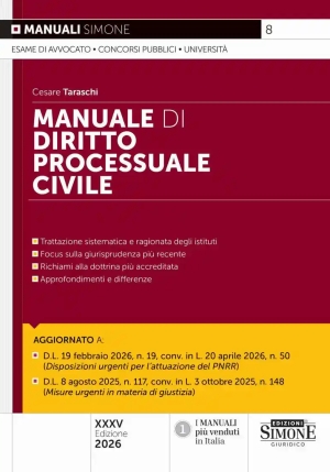Manuale Diritto Processuale Civile 35ed fronte