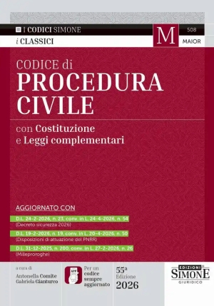 Codice Procedura Civile 2026 55ed. fronte