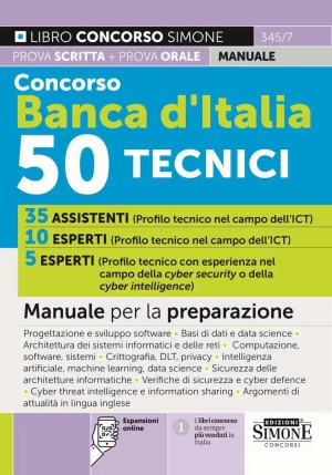 50 Tecnici Banca D'italia 2026 fronte