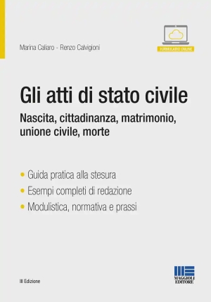 Atti Stato Civile 3ed. fronte