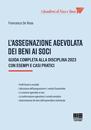 Assegnazione Agevolata Beni Ai Soci fronte