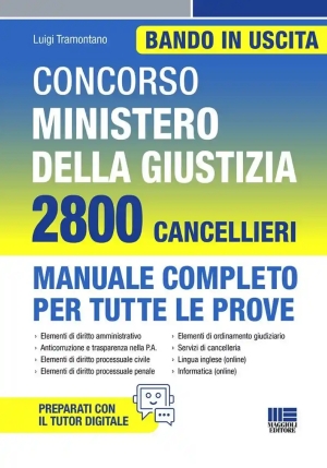 2800 Cancellieri - Ministero Giustizia - Manuale Completo fronte