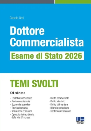 Esame Dottore Commercialista Temi 2026 fronte