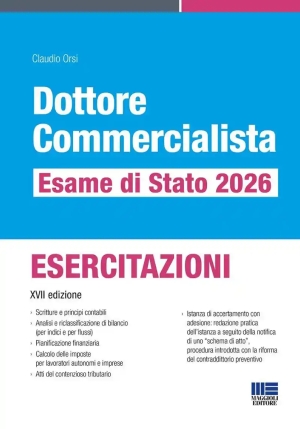 Dottore Commercialista - Esame Di Stato 2026 - Esercizi fronte