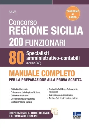 200 Funzionari - Centri Impiego - Regione Sicilia - Manuale fronte